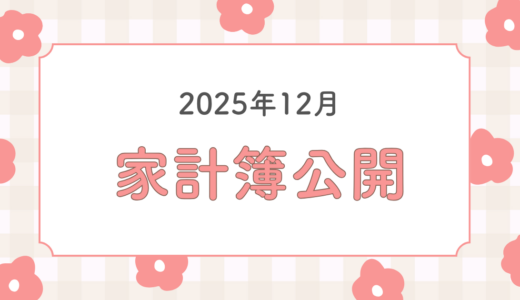 【2025年12月の家計簿】総支出36万6775円【大人1人+子供2人】